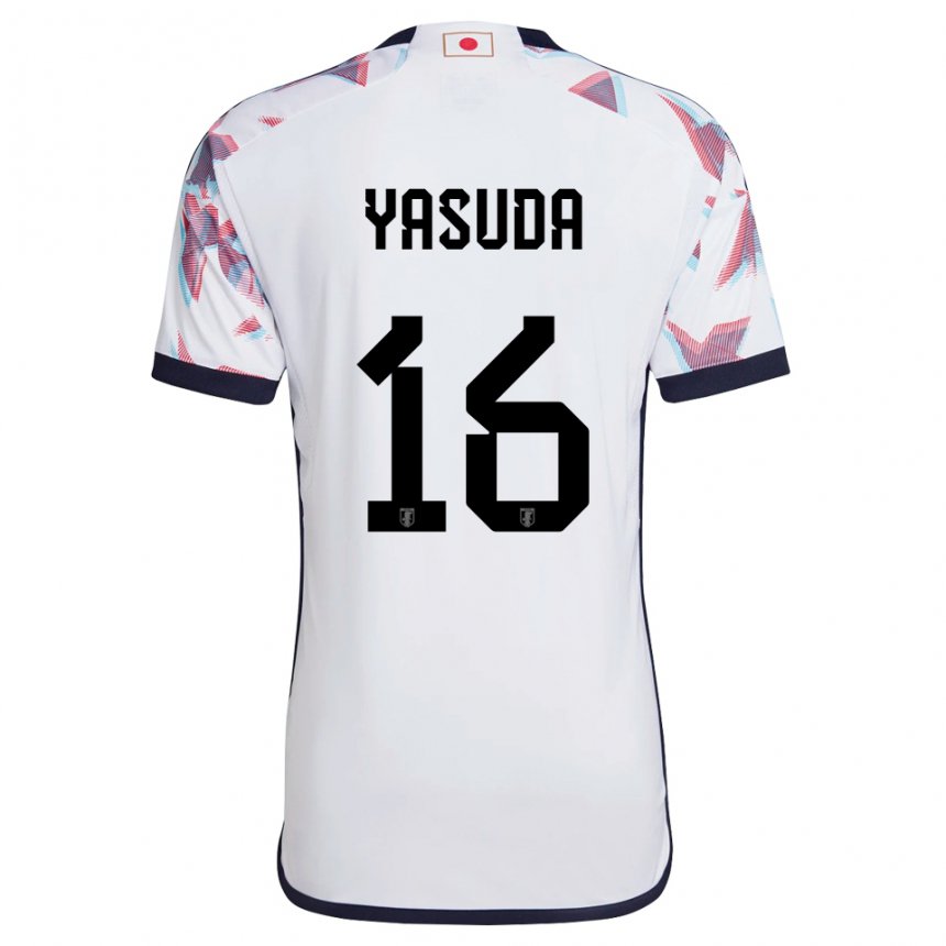 Kinder Japanische Kenshin Yasuda #16 Weiß Auswärtstrikot Trikot 22-24 T-shirt Belgien
