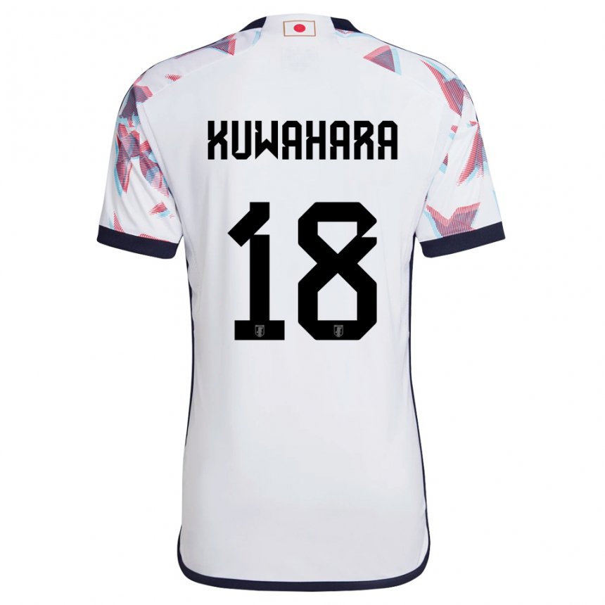 Kinder Japanische Rikuto Kuwahara #18 Weiß Auswärtstrikot Trikot 22-24 T-shirt Belgien