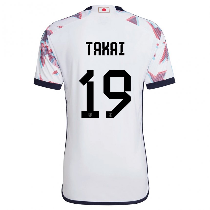 Enfant Maillot Japon Kota Takai #19 Blanc Tenues Extérieur 22-24 T-shirt Belgique