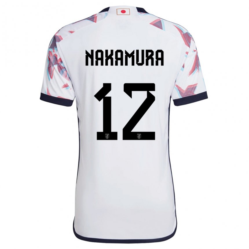 Kinder Japanische Keisuke Nakamura #12 Weiß Auswärtstrikot Trikot 22-24 T-shirt Belgien