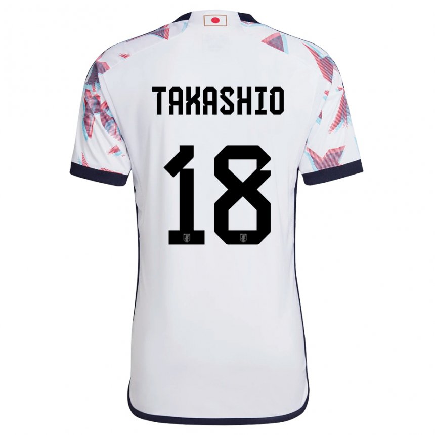 Kinder Japanische Hayase Takashio #18 Weiß Auswärtstrikot Trikot 22-24 T-shirt Belgien