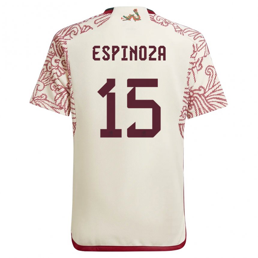 Kinder Mexikanische Greta Espinoza #15 Wunder Weiß Rot Auswärtstrikot Trikot 22-24 T-shirt Belgien