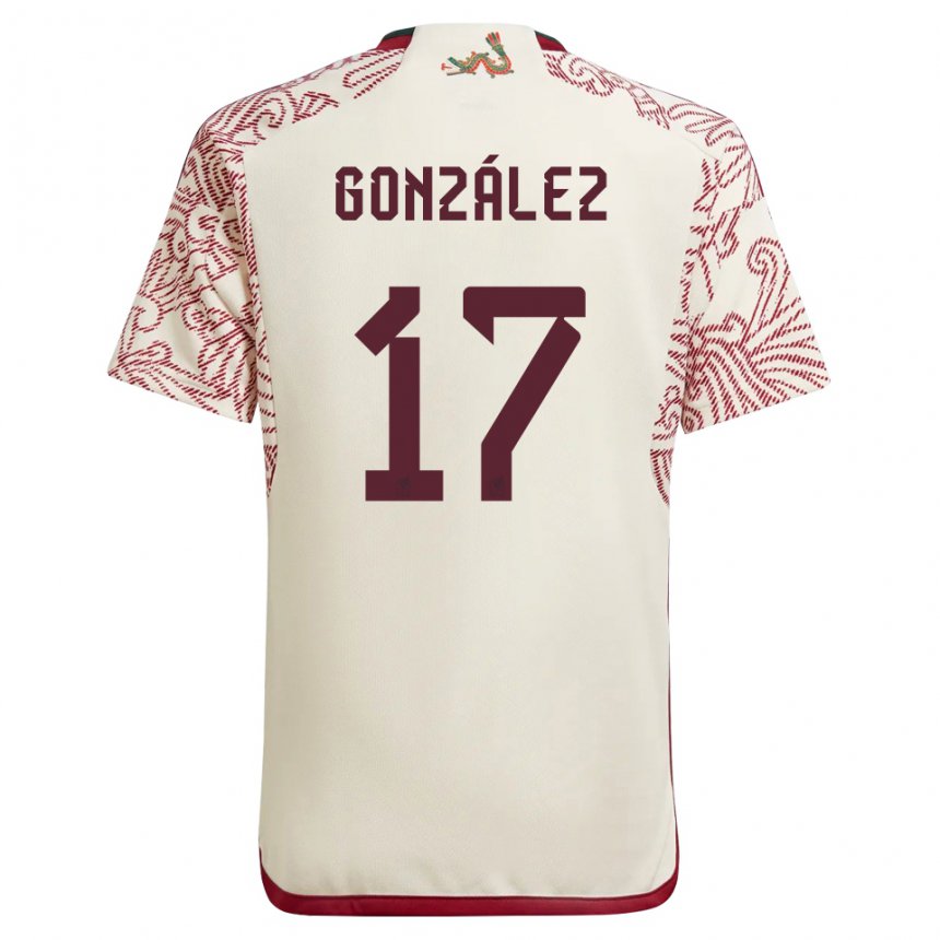 Kinder Mexikanische Alison Gonzalez #17 Wunder Weiß Rot Auswärtstrikot Trikot 22-24 T-shirt Belgien