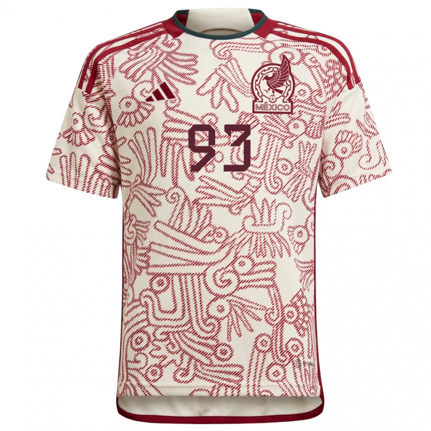 Kinder Mexikanische Rebeca Bernal #93 Wunder Weiß Rot Auswärtstrikot Trikot 22-24 T-shirt Belgien