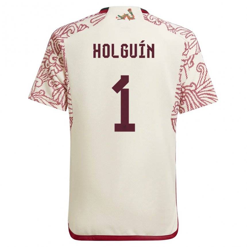 Kinder Mexikanische Hector Holguin #1 Wunder Weiß Rot Auswärtstrikot Trikot 22-24 T-shirt Belgien