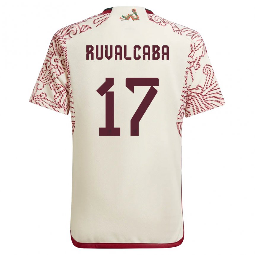 Kinder Mexikanische Jorge Ruvalcaba #17 Wunder Weiß Rot Auswärtstrikot Trikot 22-24 T-shirt Belgien