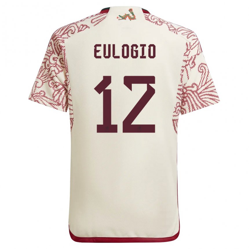 Kinder Mexikanische Jose Eulogio #12 Wunder Weiß Rot Auswärtstrikot Trikot 22-24 T-shirt Belgien