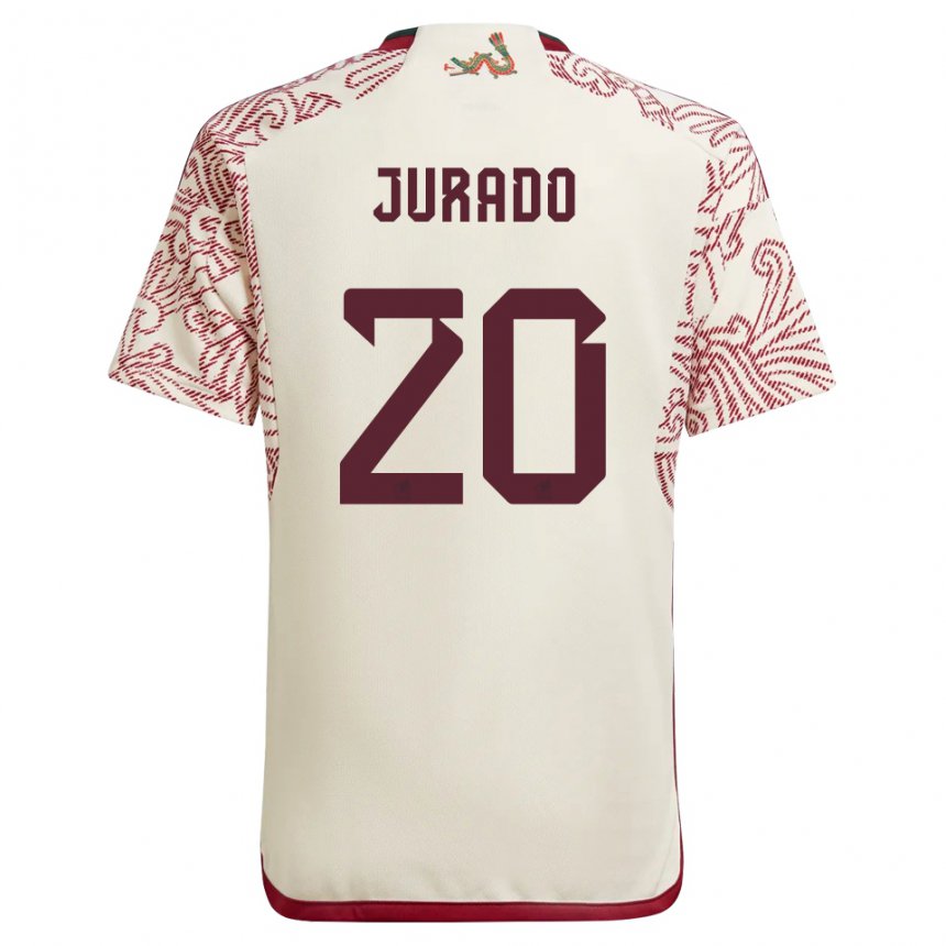 Kinder Mexikanische Heriberto Jurado #20 Wunder Weiß Rot Auswärtstrikot Trikot 22-24 T-shirt Belgien