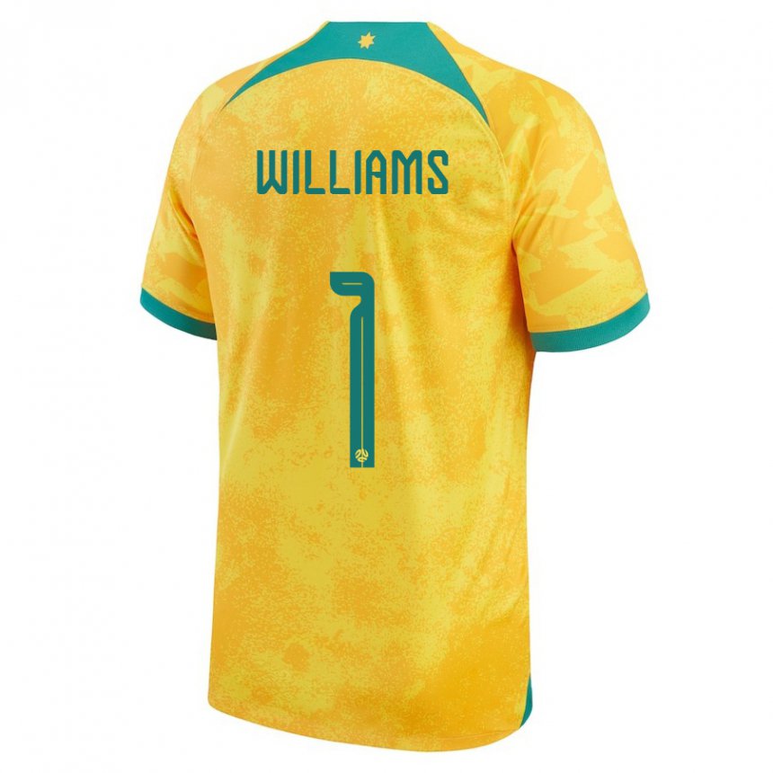 Heren Australisch Lydia Williams #1 Gouden Thuisshirt Thuistenue 22-24 T-shirt België
