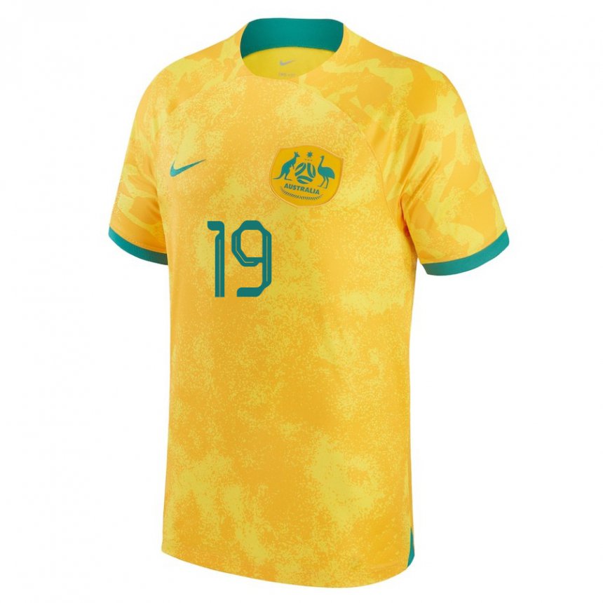 Herren Australische Katrina Gorry #19 Gold Heimtrikot Trikot 22-24 T-shirt Belgien