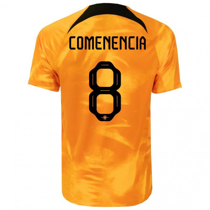 Homme Maillot Pays-bas Livano Comenencia #8 Orange Laser Tenues Domicile 22-24 T-shirt Belgique