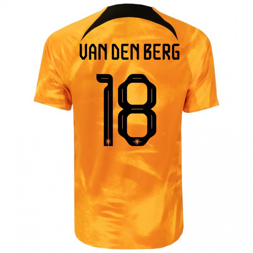 Homme Maillot Pays-bas Rav Van Den Berg #18 Orange Laser Tenues Domicile 22-24 T-shirt Belgique
