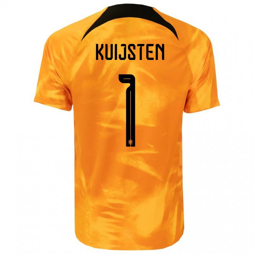 Homme Maillot Pays-bas Tristan Kuijsten #1 Orange Laser Tenues Domicile 22-24 T-shirt Belgique