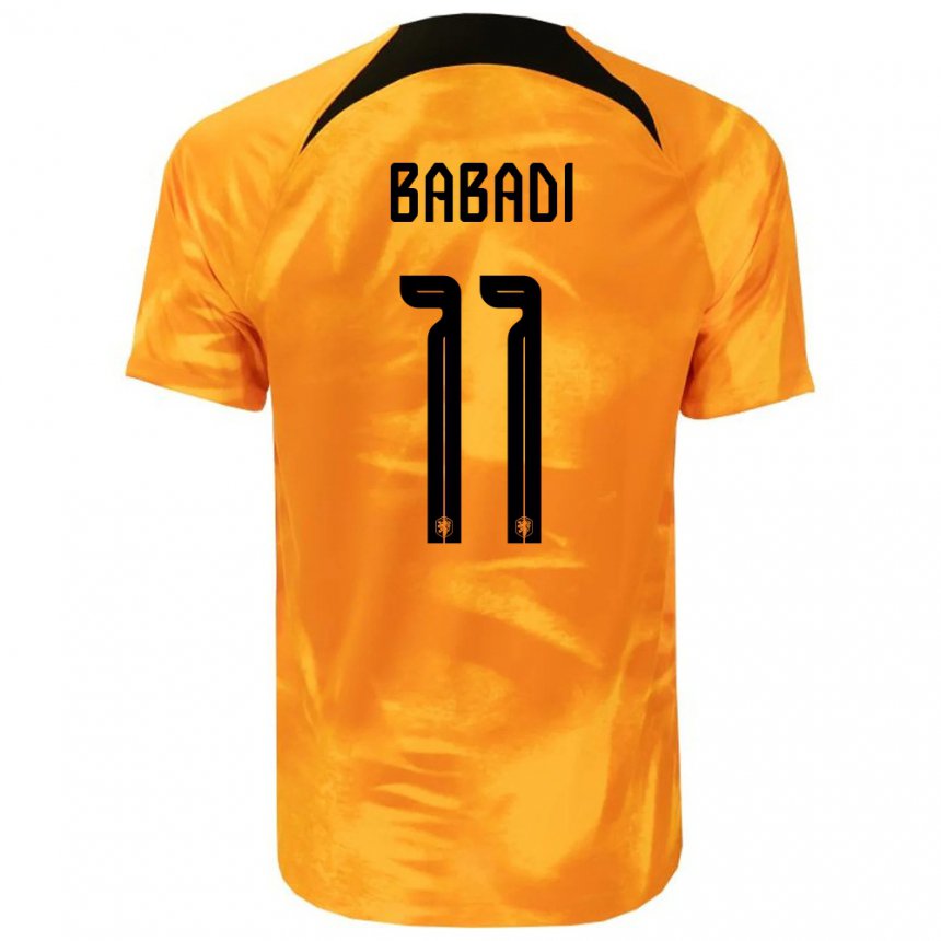Herren Niederländische Isaac Babadi #11 Laser-orange Heimtrikot Trikot 22-24 T-shirt Belgien