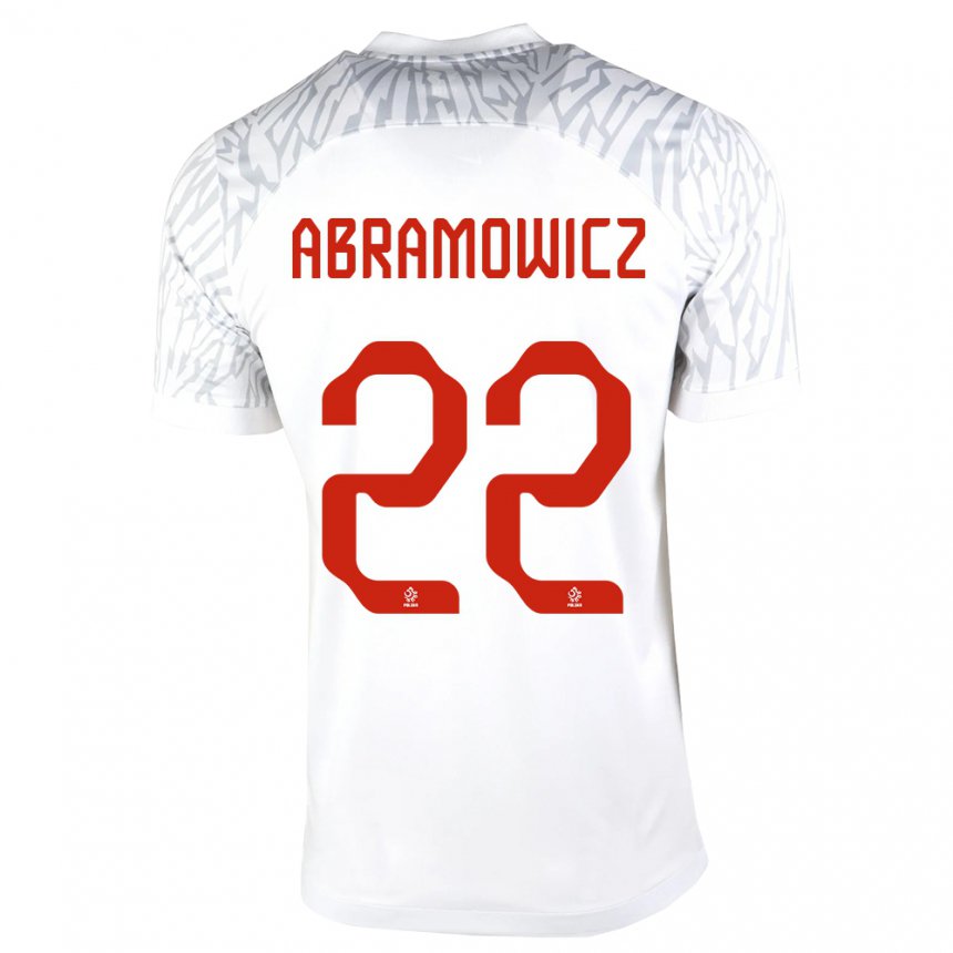 Herren Polnische Slawomir Abramowicz #22 Weiß Heimtrikot Trikot 22-24 T-shirt Belgien