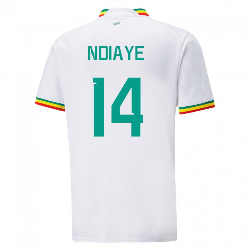 Heren Senegalees Salimata Ndiaye #14 Wit Thuisshirt Thuistenue 22-24 T-shirt België