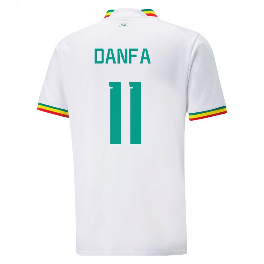 Herren Senegalesische Mamadou Danfa #11 Weiß Heimtrikot Trikot 22-24 T-shirt Belgien