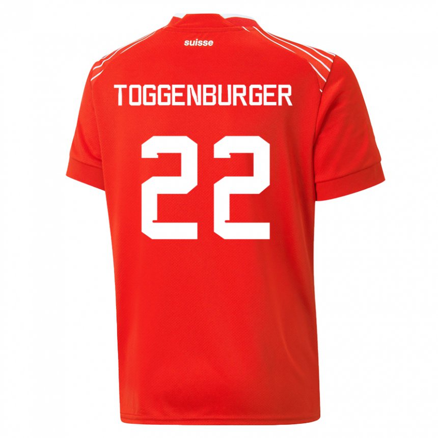 Herren Schweizer Nando Toggenburger #22 Rot Heimtrikot Trikot 22-24 T-shirt Belgien