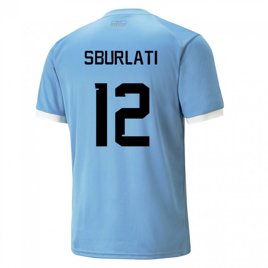 Herren Uruguayische Vanina Sburlati #12 Blau Heimtrikot Trikot 22-24 T-shirt Belgien