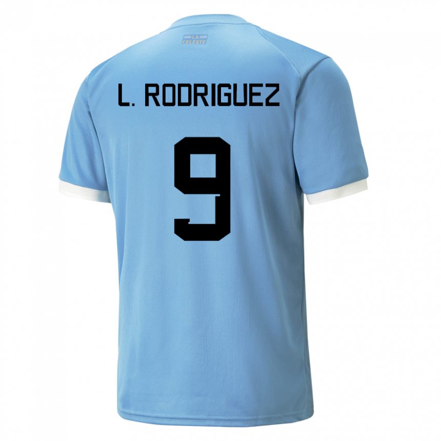 Homme Maillot Uruguay Luciano Rodriguez #9 Bleu Tenues Domicile 22-24 T-shirt Belgique