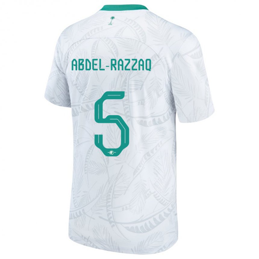 Herren Saudi-arabische Lana Abdel Razzaq #5 Weiß Heimtrikot Trikot 22-24 T-shirt Belgien