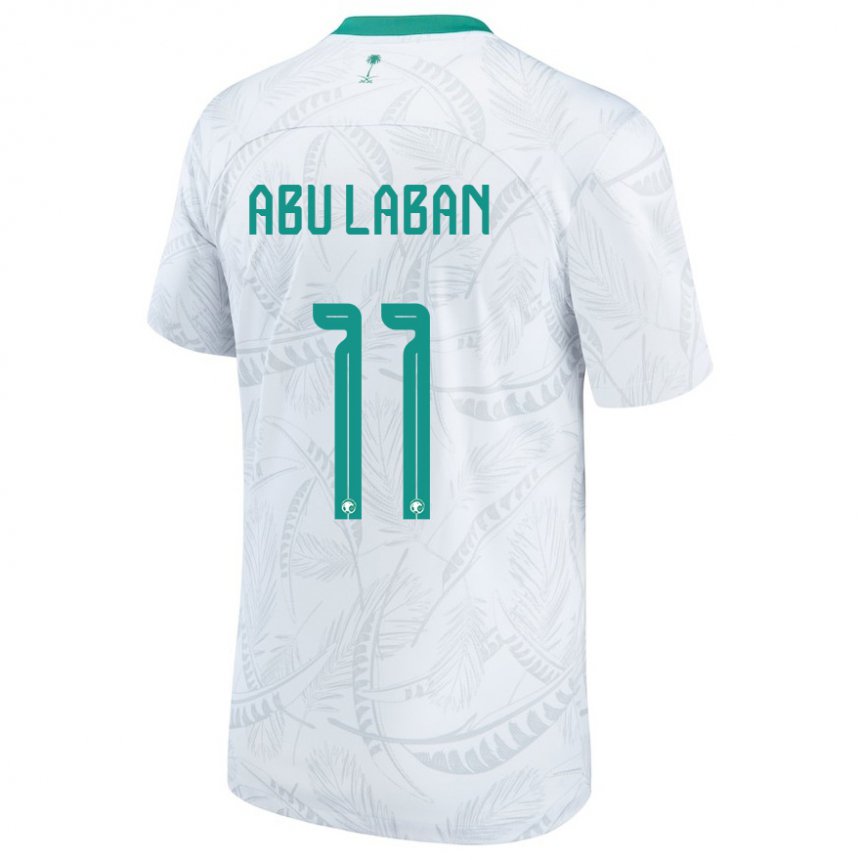 Homme Maillot Arabie Saoudite Dalia Abu Laban #11 Blanc Tenues Domicile 22-24 T-shirt Belgique