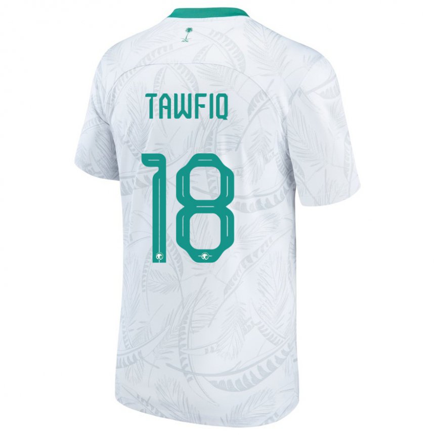 Herren Saudi-arabische Saba Tawfiq #18 Weiß Heimtrikot Trikot 22-24 T-shirt Belgien