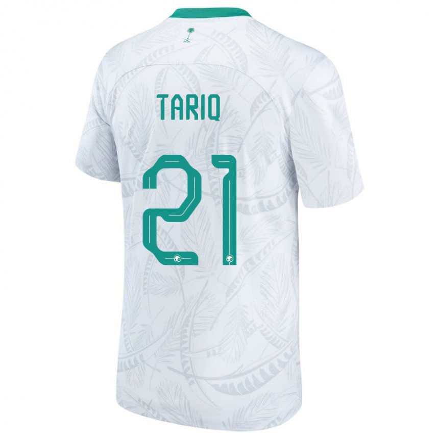 Homme Maillot Arabie Saoudite Juri Tariq #21 Blanc Tenues Domicile 22-24 T-shirt Belgique