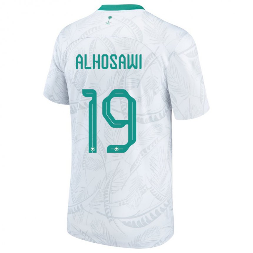 Herren Saudi-arabische Zakrei Alhosawi #19 Weiß Heimtrikot Trikot 22-24 T-shirt Belgien
