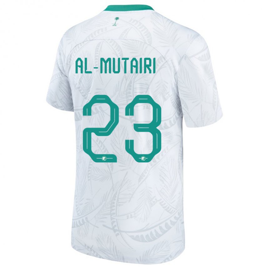 Herren Saudi-arabische Turki Al Mutairi #23 Weiß Heimtrikot Trikot 22-24 T-shirt Belgien