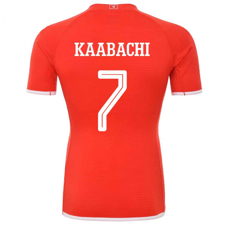 Herren Tunesische Ella Kaabachi #7 Rot Heimtrikot Trikot 22-24 T-shirt Belgien