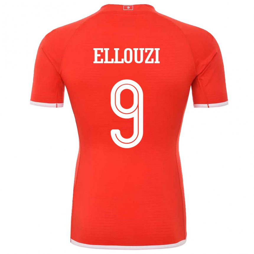 Heren Tunesisch Sabrine Ellouzi #9 Rood Thuisshirt Thuistenue 22-24 T-shirt België