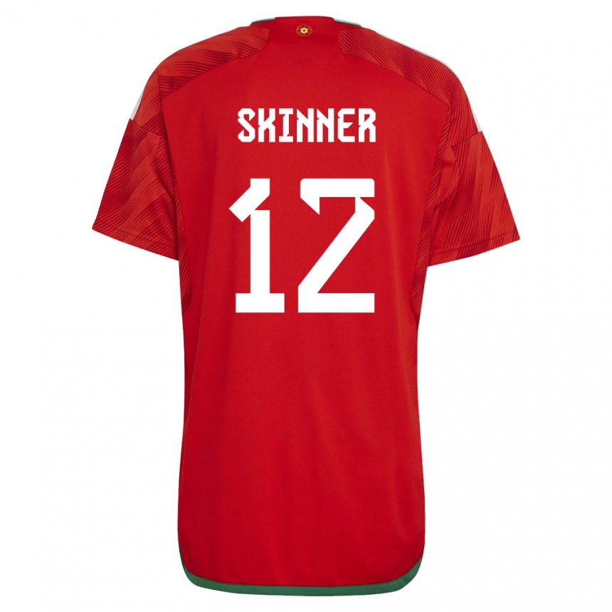 Herren Walisische Claire Skinner #12 Rot Heimtrikot Trikot 22-24 T-shirt Belgien