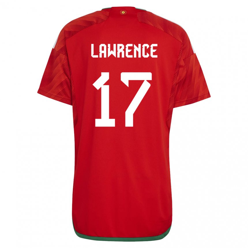 Herren Walisische Nadia Lawrence #17 Rot Heimtrikot Trikot 22-24 T-shirt Belgien