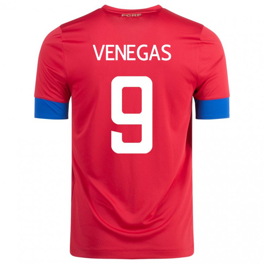 Homme Maillot Costa Rica Carolina Venegas #9 Rouge Tenues Domicile 22-24 T-shirt Belgique