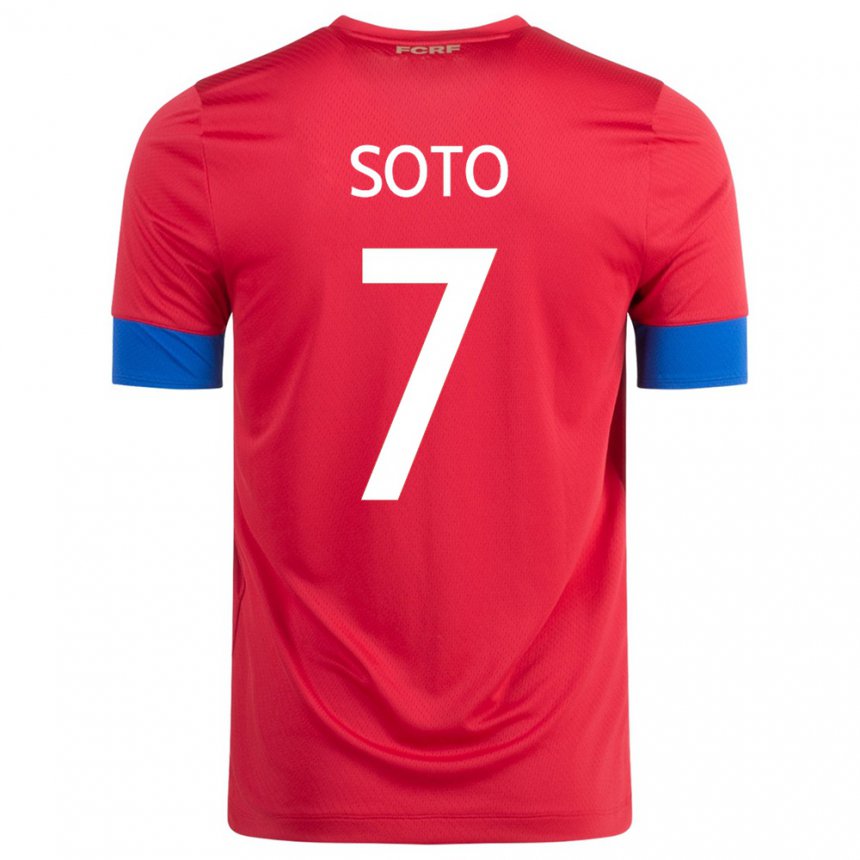 Herren Costa-ricanische Andrey Soto #7 Rot Heimtrikot Trikot 22-24 T-shirt Belgien