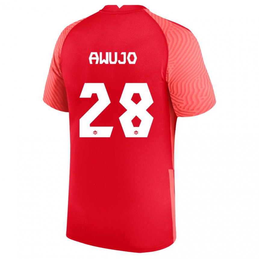 Herren Kanadische Simi Awujo #28 Rot Heimtrikot Trikot 22-24 T-shirt Belgien