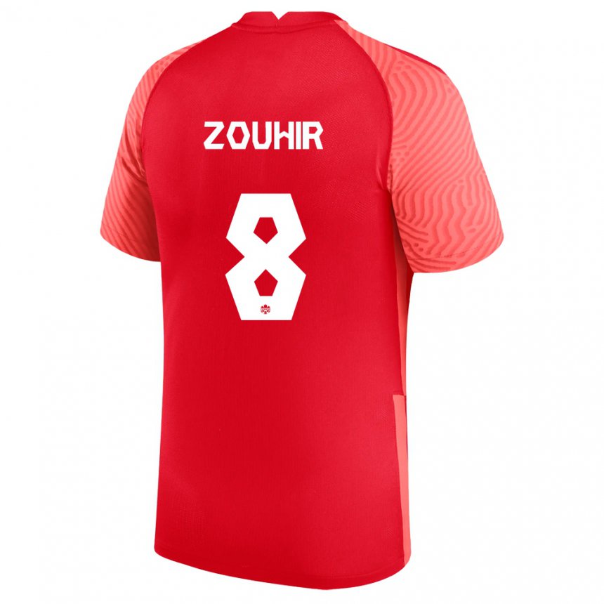 Herren Kanadische Rida Zouhir #8 Rot Heimtrikot Trikot 22-24 T-shirt Belgien
