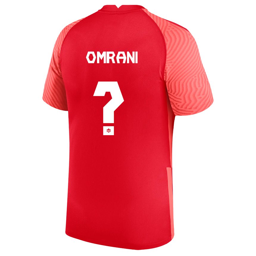 Herren Kanadische Shyon Omrani #0 Rot Heimtrikot Trikot 22-24 T-shirt Belgien