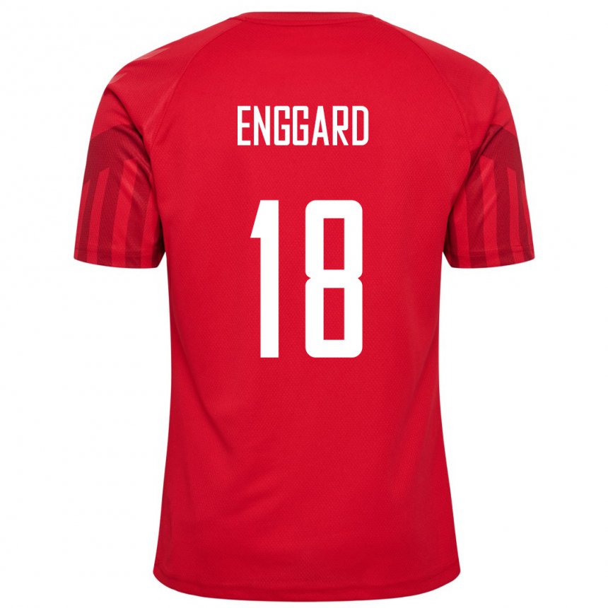 Herren Dänische Mads Enggard #18 Rot Heimtrikot Trikot 22-24 T-shirt Belgien