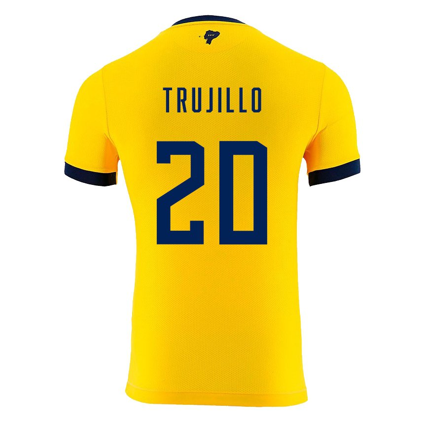 Herren Ecuadorianische Isabel Trujillo #20 Gelb Heimtrikot Trikot 22-24 T-shirt Belgien