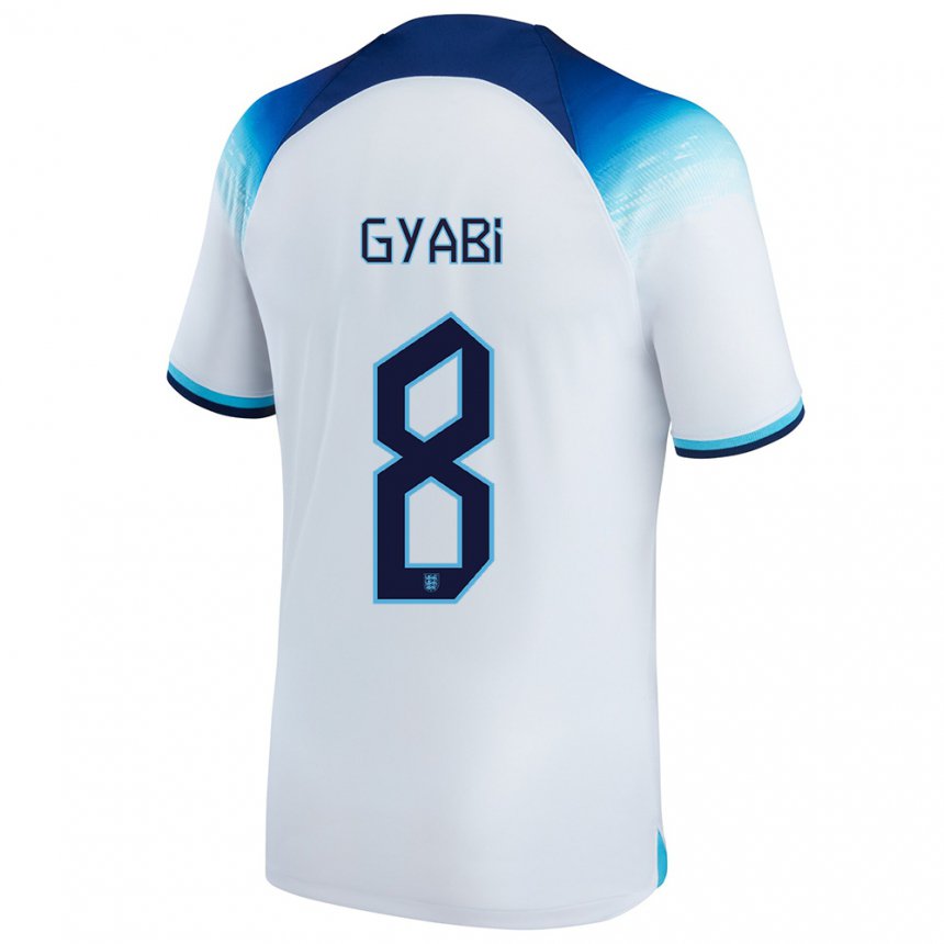 Herren Englische Darko Gyabi #8 Weiß Blau Heimtrikot Trikot 22-24 T-shirt Belgien