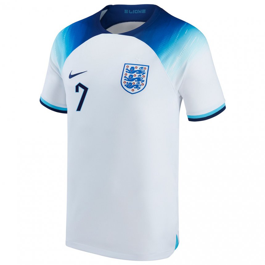 Herren Englische Rhian Brewster #7 Weiß Blau Heimtrikot Trikot 22-24 T-shirt Belgien