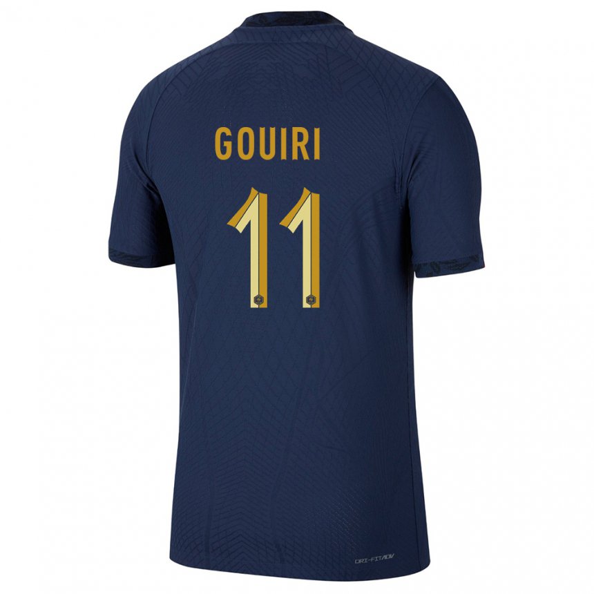 Herren Französische Amine Gouiri #11 Marineblau Heimtrikot Trikot 22-24 T-shirt Belgien