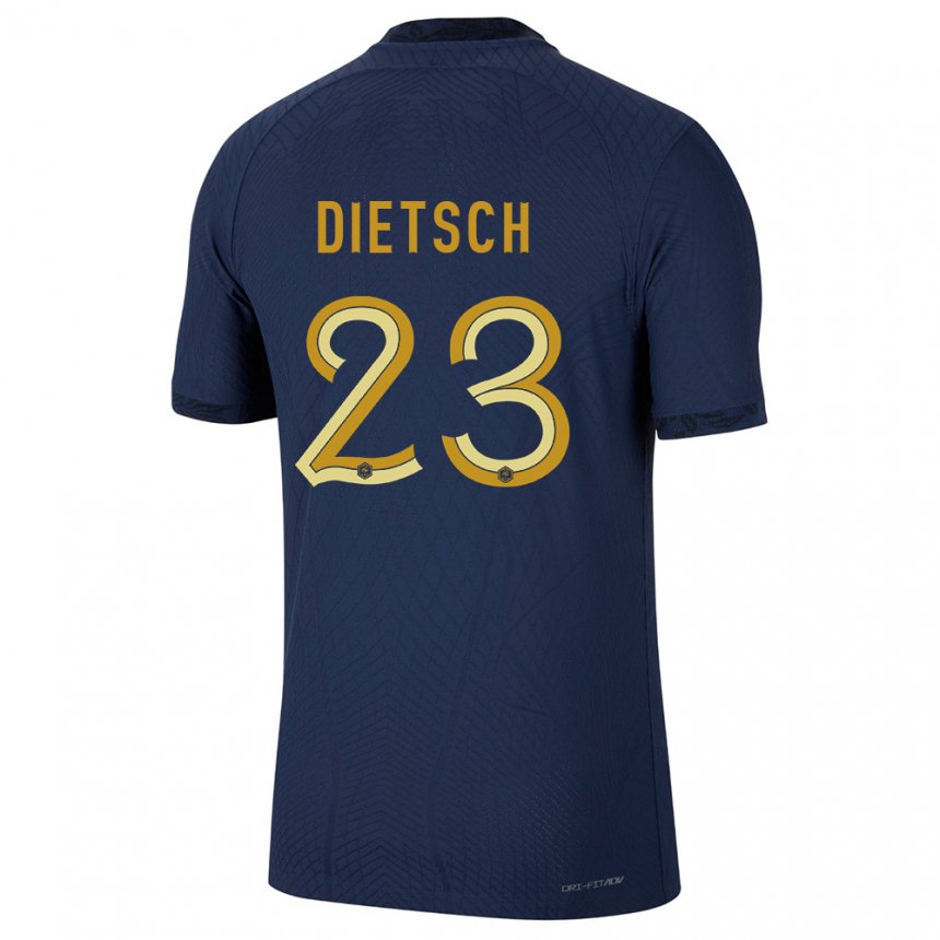 Herren Französische Guillaume Dietsch #23 Marineblau Heimtrikot Trikot 22-24 T-shirt Belgien
