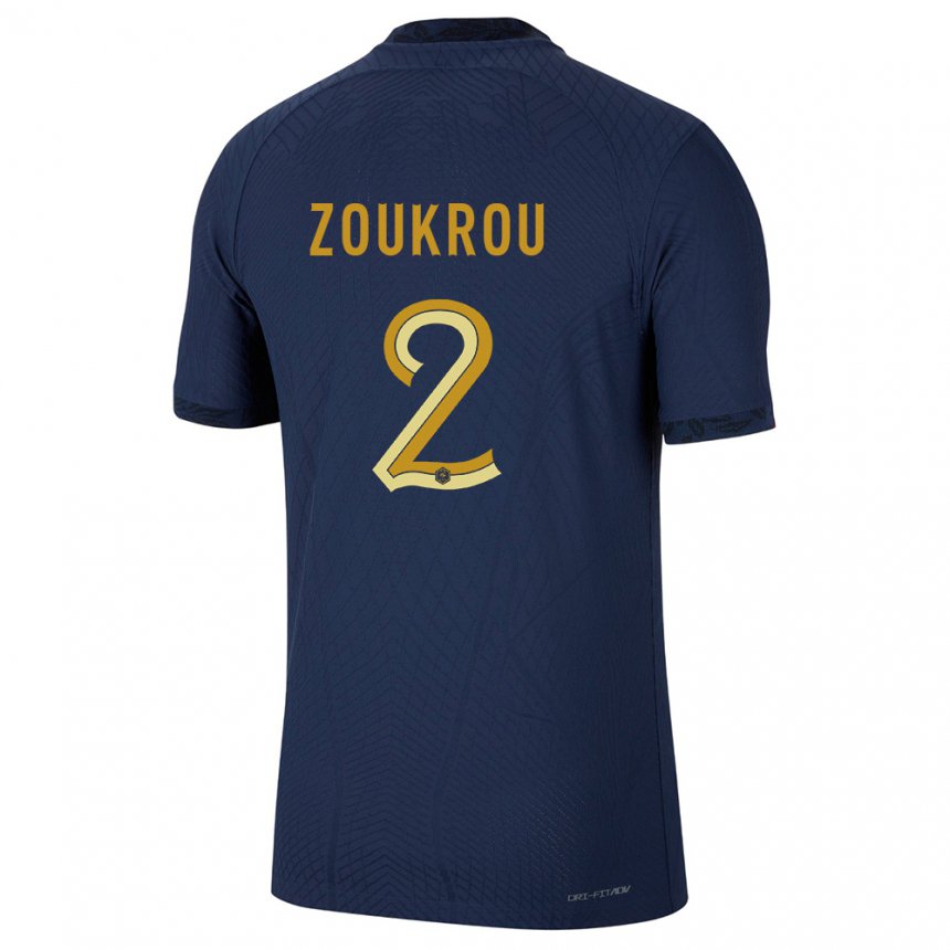 Herren Französische Tanguy Zoukrou #2 Marineblau Heimtrikot Trikot 22-24 T-shirt Belgien