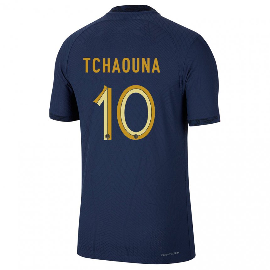 Herren Französische Loum Tchaouna #10 Marineblau Heimtrikot Trikot 22-24 T-shirt Belgien