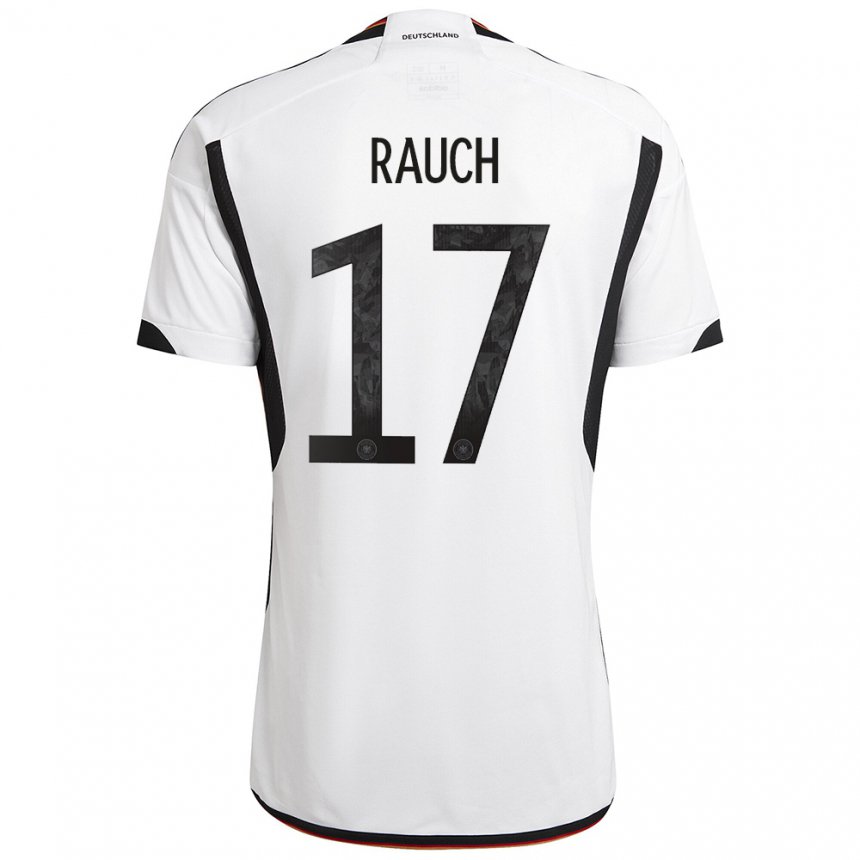 Homme Maillot Allemagne Felicitas Rauch #17 Blanc Noir Tenues Domicile 22-24 T-shirt Belgique