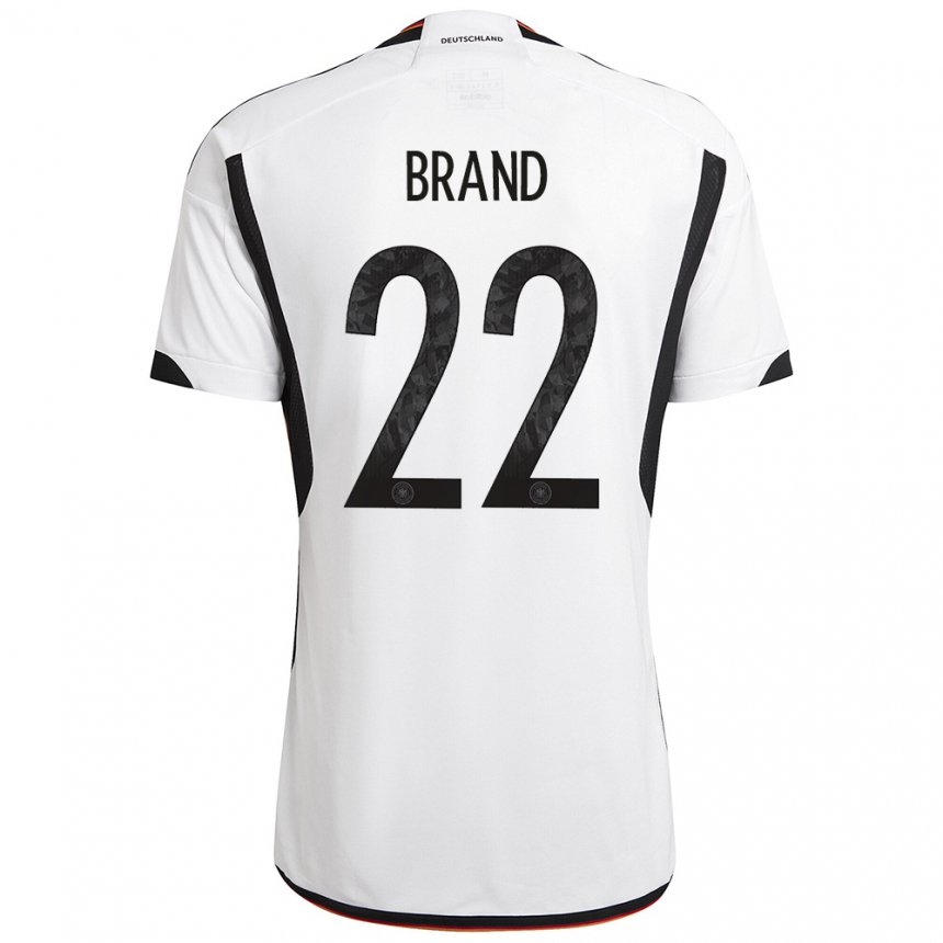 Herren Deutsche Jule Brand #22 Weiß Schwarz Heimtrikot Trikot 22-24 T-shirt Belgien