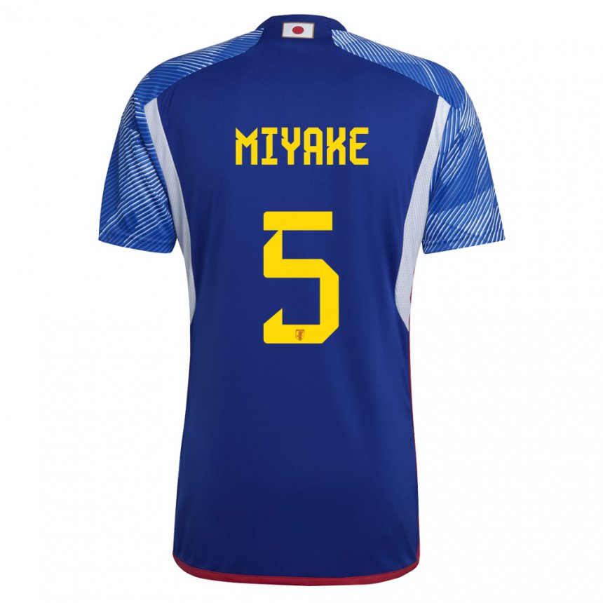 Herren Japanische Shiori Miyake #5 Königsblau Heimtrikot Trikot 22-24 T-shirt Belgien